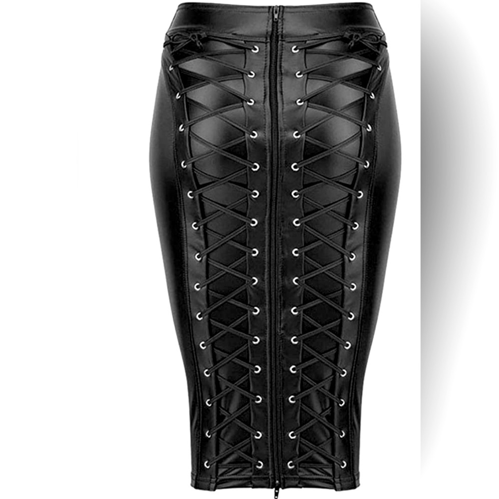 Women leather stylish skirt